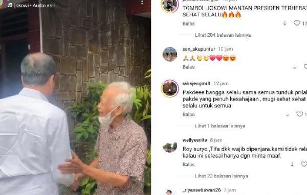 Usai Bertemu Dosen Pembimbing, Akun Instagram Jokowi Dibanjiri Komentar Netizen