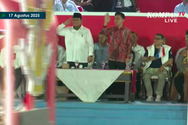 Prabowo dan Gibran Lepas Karnaval HUT Ke-80 RI